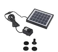 QANYEGN Pompe de fontaine solaire, submersible solaire miniature sans balais de 1,5 W, pompe à eau solaire ABS pour aquarium, fontaine, étang, patio, jardin
