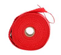 QANYEGN Rouleau de film thermique d'échappement de 5 m, ruban de protection thermique en fibre de verre, ruban isolant en fibre de verre avec attache en acier allié pour voiture mo (Rouge)