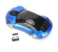 QANYEGN Souris pour Ordinateur Portable en Forme De Voiture, Souris Portable ne Pas Fil 2,4 G avec Récepteur USB, Souris De Jeu pour Bureau, Ordinateur Portable, Ordinateur, Tablette(Bleu)