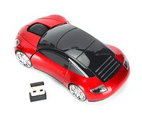 QANYEGN Souris pour Ordinateur Portable en Forme De Voiture, Souris Portable ne Pas Fil 2,4 G avec Récepteur USB, Souris De Jeu pour Bureau, Ordinateur Portable, Ordinateur, Tablette(Rouge)