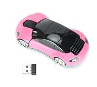 QANYEGN Souris pour Ordinateur Portable en Forme De Voiture, Souris Portable ne Pas Fil 2,4 G avec Récepteur USB, Souris De Jeu pour Bureau, Ordinateur Portable, Ordinateur, Tablette(Rose)