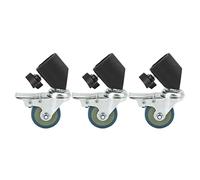 QANYEGN Swivels Roues en lacets Ensemble, roues de support clair ensemble, roues de support lumineuses de 22 mm lourdes avec frein pour la photographie stand de stand Studio