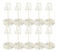 QANYEGN Table Number Holder, Cat Shape Photo Table Clips, Iron Wire Numbers Place Card Holders for Fix Business Cards and Photos