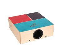 QANYEGN Two Tone Cajon, Portable Travel Wooden Drum with Adjustable Strap, Cajon Wooden Hand Drum for Band Accompaniment, Street Performances