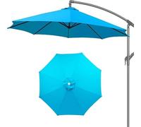 QAONEAY Umbrella Cloth 6.5ft 9ft 10ft Cover for Parasol, Patio Replacement Canopy, Rib 8 Covers, Easy to Install(Red,. 8Ribs)(Sky Blue,10ft 6Ribs)