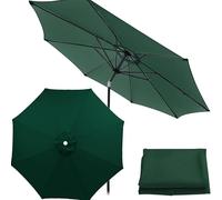 QAONEAY Umbrella Cloth 6 Ribs Replacement Covers, 7ft 9ft 10ft Patio Parasol Canopy, Portable Market Cover UV Protective(Red,200cm/7ft 8Ribs)(Dark Green,200cm/7ft 6Ribs)