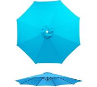 QAONEAY Umbrella Cloth Replacement Cover for Patio, 6 Ribs 8 Canopy, .5ft 9ft 10ft Market Cover(Khaki,200cm/6. 8Ribs)(Sky Blue,270cm/9ft 8Ribs)