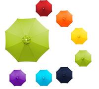 QAONEAY Umbrella Cloth Replacement Covers for Parasol, 6 Ribs 8Ribs Market Patio Canopy Cover, 7ft 9ft 10ft Outdoor Table Canopy(Red,8ft 6Ribs)(Green,8ft 8Ribs)
