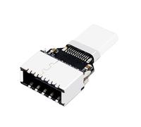 Qaonsciug Adaptateur convertisseur USB 3 Type C mâle vers femelle Type E 20 Gbit/s Transfert de données rapide Économie d'espace En-tête de type E