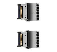 Qaonsciug Adaptateur USB 3.2 type E mâle-femelle 20 Gbit/s Panneau avant interne Gestion des câbles Boîtier PC Boîtier PC Adaptateur de gestion de câbles