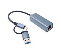 Qaonsciug Adaptateurs Ethernet USB de type C vers RJ45 5/2,5/1 Gbit/s, convertisseurs réseau à vitesse rapide, design en alliage, compatibilité avec plusieurs appareils, adaptateurs USB C Gigabit