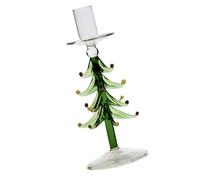 Qaonsciug Arbre de Noël avec point de célébration - Décoration artisanale en verre - Plateforme supplémentaire pour fêtes cycliques