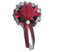 Qaonsciug Barrettes à cheveux punk - Avec nœud en dentelle - Accessoire de déguisement d'Halloween - Style années 2000