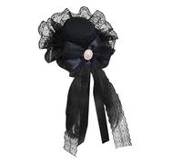 Qaonsciug Barrettes à cheveux punk - Avec nœud en dentelle - Accessoire de déguisement d'Halloween - Style années 2000
