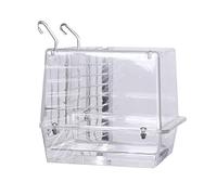 Qaonsciug Boîte de bain à suspendre pour oiseaux, perruches, calopsittes, inséparables, avec vue dégagée pour les gris