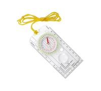 Qaonsciug Boussole de poche avec lanière en acrylique pour carte - Outil de navigation pour camping en plein air - Pour randonnée, course d'orientation - Lecture de carte - Portable