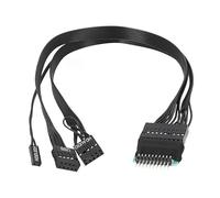 Qaonsciug Câble de connexion pour carte mère d'ordinateur 19 broches 20 broches vers l'avant et l'arrière 19 broches pour l'installation de la carte mère