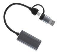Qaonsciug Carte de capture vidéo 4K de type C + USB vers HDTV Grabber Recorder pour jeu/caméscope/caméra en direct