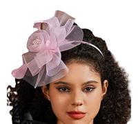 Qaonsciug Chapeaux bibi années 20 et 50 - Chapeau pilulier - Chapeau de cocktail - Bandeau en épingle à cheveux - Pince à cheveux - Coiffe en forme de fleur