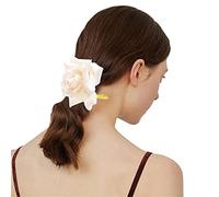 Qaonsciug Chouchous à cheveux en forme de fleur pour femme - Élastique à cheveux en forme de rose - Pour queue de fleur