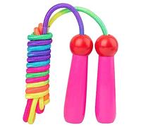 Qaonsciug Corde à sauter pour enfants avec poignée en bois et coton tissé 2,4 m, cadeau de Noël ou d'anniversaire antidérapant