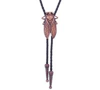Qaonsciug Cravate délicate Cigale Bolo Cravate Cowboy Cravate Western Bola en Métal Bolo pour Chemise Jeans Cravate, cuivré, taille unique