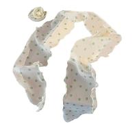 Qaonsciug Écharpe élégante en soie à pois - Longue écharpe en soie - Pour femme - Convient pour diverses occasions - Accessoire d'événement tendance, b, taille unique