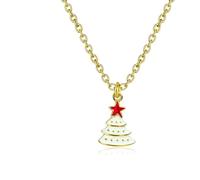 Qaonsciug Élégant collier avec pendentif flocon de neige léger en cuivre strass bijoux pour fêtes de vacances et occasions spéciales (Accessoires de Noël élégants), taille unique, Comme décrit, Comme