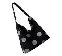 Qaonsciug Élégant sac à main en toile à pois pour le travail, les voyages, grand rangement léger, sac à main pour femme, sac à bandoulière pratique pour un usage quotidien élégant, Noir , One Size