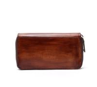 Qaonsciug Étui de voyage portable en cuir de vache pour montres 2/4 pour homme et femme