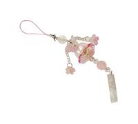 Qaonsciug Fait à la main Méduse Vent Carillon Pendentif Fleur Verre Pendentif Téléphone Sangle Décoration pour les Amateurs de Styles Nature Usage quotidien Décontracté
