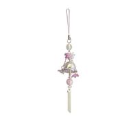 Qaonsciug Fait à la main Méduse Vent Carillon Pendentif Fleur Verre Pendentif Téléphone Sangle Décoration pour les Amateurs de Styles Nature Usage quotidien Décontracté