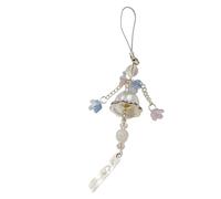 Qaonsciug Fait à la main Méduse Vent Carillon Pendentif Fleur Verre Pendentif Téléphone Sangle Décoration pour les Amateurs de Styles Nature Usage quotidien Décontracté