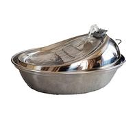 Qaonsciug Fontaine à eau en acier inoxydable pour animal domestique Distributeur automatique d'eau potable avec filtre de rechange pour chats
