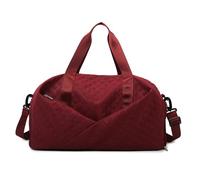 Qaonsciug Grand sac de sport pour homme et femme avec compartiment à chaussures pour les escapades en plein air et les activités de fitness, bordeaux, One Size