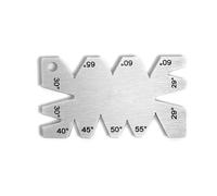 Qaonsciug Instrument de mesure des angles, gabarit de jauge d'angles pour travail des métaux, jauge de filetage à vis, jauge d'angles de coupe portable, mesure claire de l'échelle