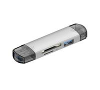 Qaonsciug Lecteur de carte mémoire multifonction 6 en 1 USB de type C pour smartphone, tablettes, ordinateur portable, station d'accueil, transfert de données