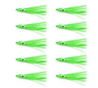 Qaonsciug Lot de 10 leurres de pêche lumineux en caoutchouc - 90 mm - En forme de pieuvre