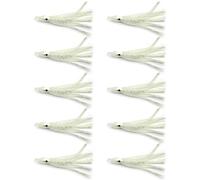 Qaonsciug Lot de 10 leurres de pêche lumineux en caoutchouc - 90 mm - En forme de pieuvre