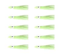 Qaonsciug Lot de 10 leurres de pêche lumineux en caoutchouc - 90 mm - En forme de pieuvre