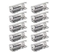 Qaonsciug Lot de 10 pinces de fixation en métal pour courroie dentée ouverte en caoutchouc pour imprimante 3D - Pour courroie de 6 mm de large