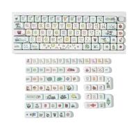 Qaonsciug Lot de 134 touches de touches de dessin animé Fruit Duck par sublimation pour une utilisation prolongée du clavier