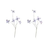 Qaonsciug Lot de 2 fleurs artificielles séchées en soie pour décoration d'intérieur - Sans danger pour les enfants - Arrangements de fleurs artificielles - Décoration de mariage