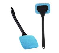 Qaonsciug Lot de 2 outils de nettoyage efficaces pour pare-brise avant de voiture - Brosse douce pour un entretien facile des vitres - Multifonctionnel - Outil d'essuie-glace pour pare-brise et traces