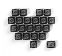 Qaonsciug Lot de 21 capuchons de touches en forme de chaton avec motif cœur rétroéclairé transparent et adapté pour claviers mécaniques de jeu lisses