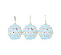 Qaonsciug Lot de 3 boules de Noël en mousse couleur macaron pour améliorer l'esprit des vacances dans les maisons et les bureaux - Décoration de Noël couleur macaron