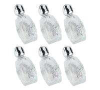 Qaonsciug Lot de 6 bouteilles d'huile essentielle en verre pour rituel religieux - En relief - Étanche - Pour cérémonies catholiques - Accessoires de cérémonie