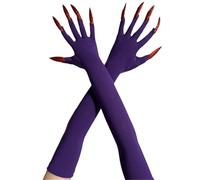 Qaonsciug Mitaines Longues Effrayantes Du Diable 2 Pièces Gants De Faucheurs À Main Pour Divers Costumes Équipement D'halloween Unisexe