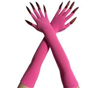 Qaonsciug Mitaines Longues Effrayantes Du Diable 2 Pièces Gants De Faucheurs À Main Pour Divers Costumes Équipement D'halloween Unisexe