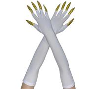 Qaonsciug Mitaines Longues Effrayantes Du Diable 2 Pièces Gants De Faucheurs À Main Pour Divers Costumes Équipement D'halloween Unisexe